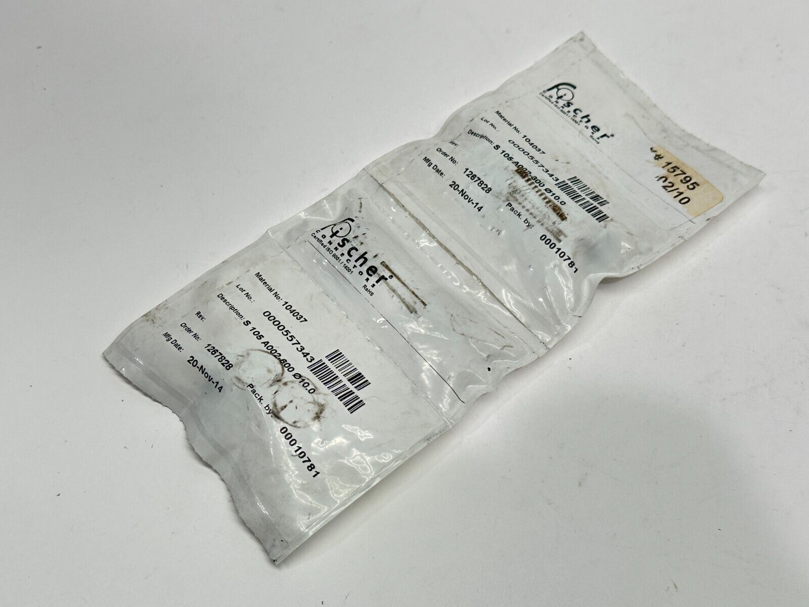 Fischer Connectors 105 A002-600 10.0 Series 105 Locking Coax Plug 104037 - Maverick Industrial Sales