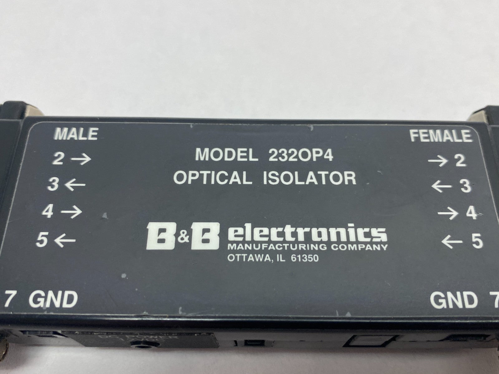 232OP4 | B&B Electronics Optical Isolator Male to Female - Used - Maverick Industrial Sales