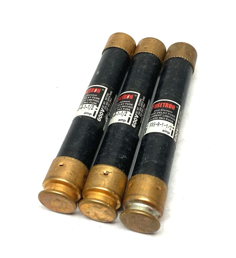 FRS-R-1-1/2 | Bussmann Fusetron Dual-Element Time Delay Fuse Class RK5 LOT OF 3 - New Other - Maverick Industrial Sales