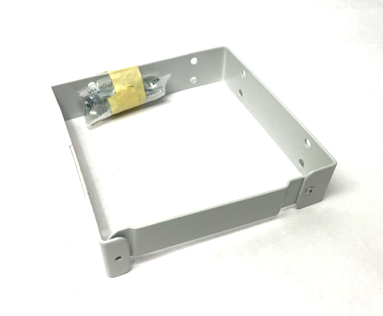 Hoffman F66GUC/SPL U-Connector Joining Bracket 6" x 6" x 1.38" Depth WHITE Steel - Maverick Industrial Sales