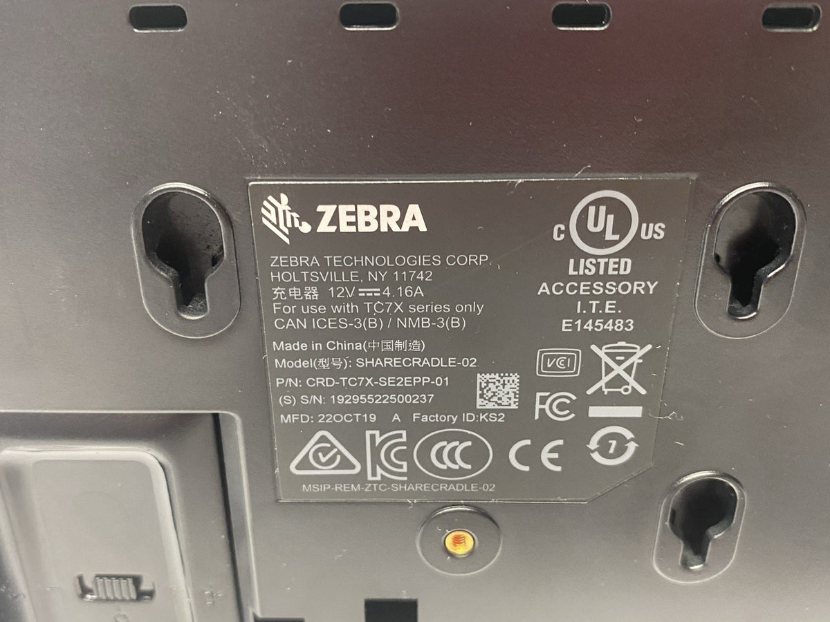Zebra SHARECRADLE-02 Single-Slot USB/Ethernet ShareCradle CRD-TC7X-SE2EPP-01 - Maverick Industrial Sales