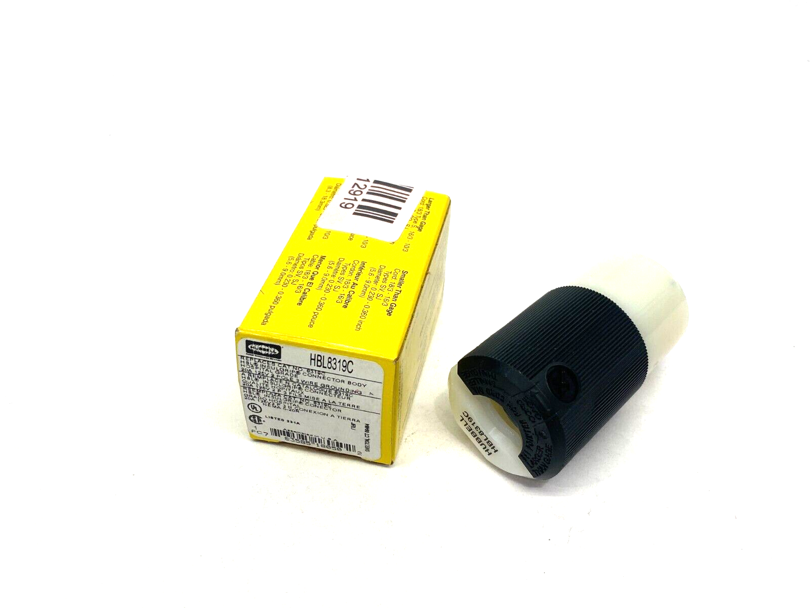 Hubbell HBL8319C Insulgrip Hospital Grade Outlet Receptacle Body 2-Pole 3-Wire - Maverick Industrial Sales