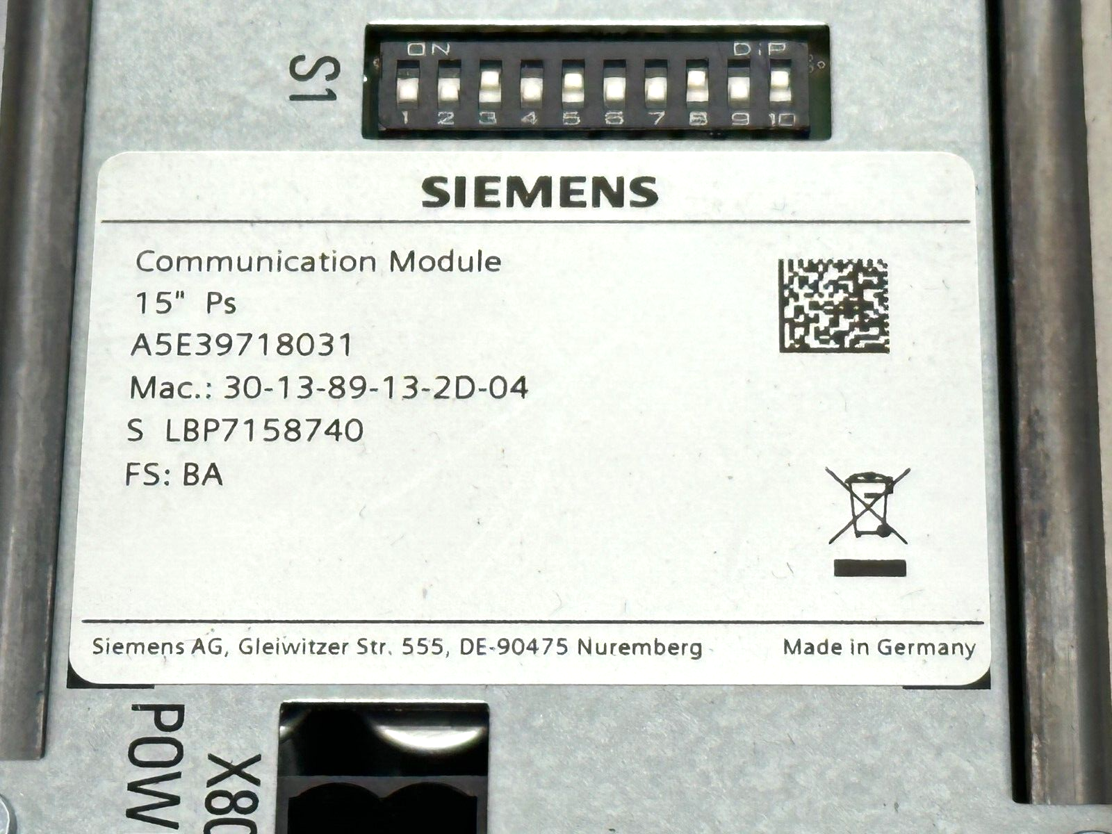 Siemens 6AV7674-1LA43-0AA0 Extension 15" w/ Communication 15" Ps A5E39718031 - Maverick Industrial Sales