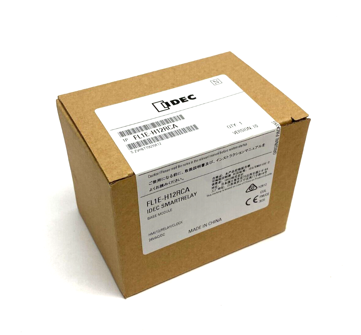 IDEC FL1E-H12RCA SmartRelay Programmable CPU Base Module 24V AC/DC - Maverick Industrial Sales
