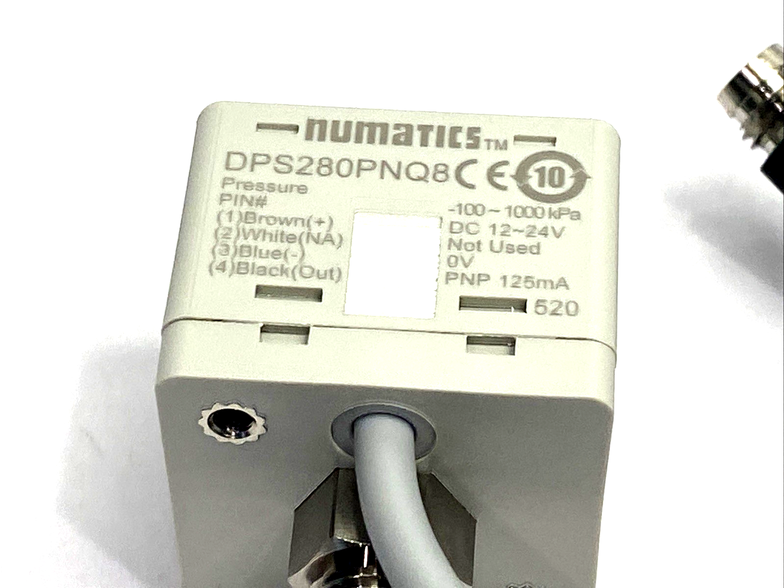 DPS280PNQ8 | Numatics Pressure Switch 1/8" NPT M8 4-Pin 0-145 psi - New – Open box - Maverick Industrial Sales