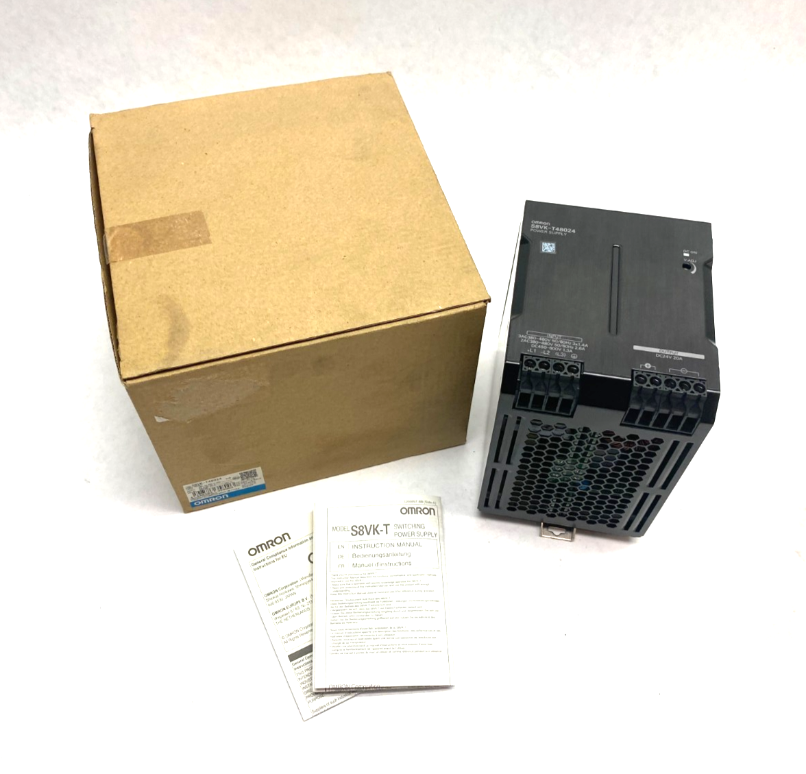 Omron S8VK-T48024 Switch Mode Power Supply, 480W Capacity, 24V Output - Maverick Industrial Sales
