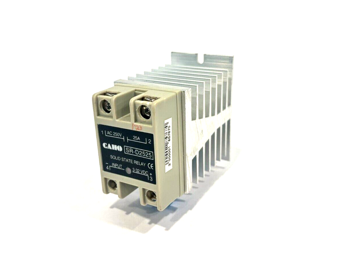 Caho SR-D2525 Solid State Relay on Heat Sink, DIN - Maverick Industrial Sales