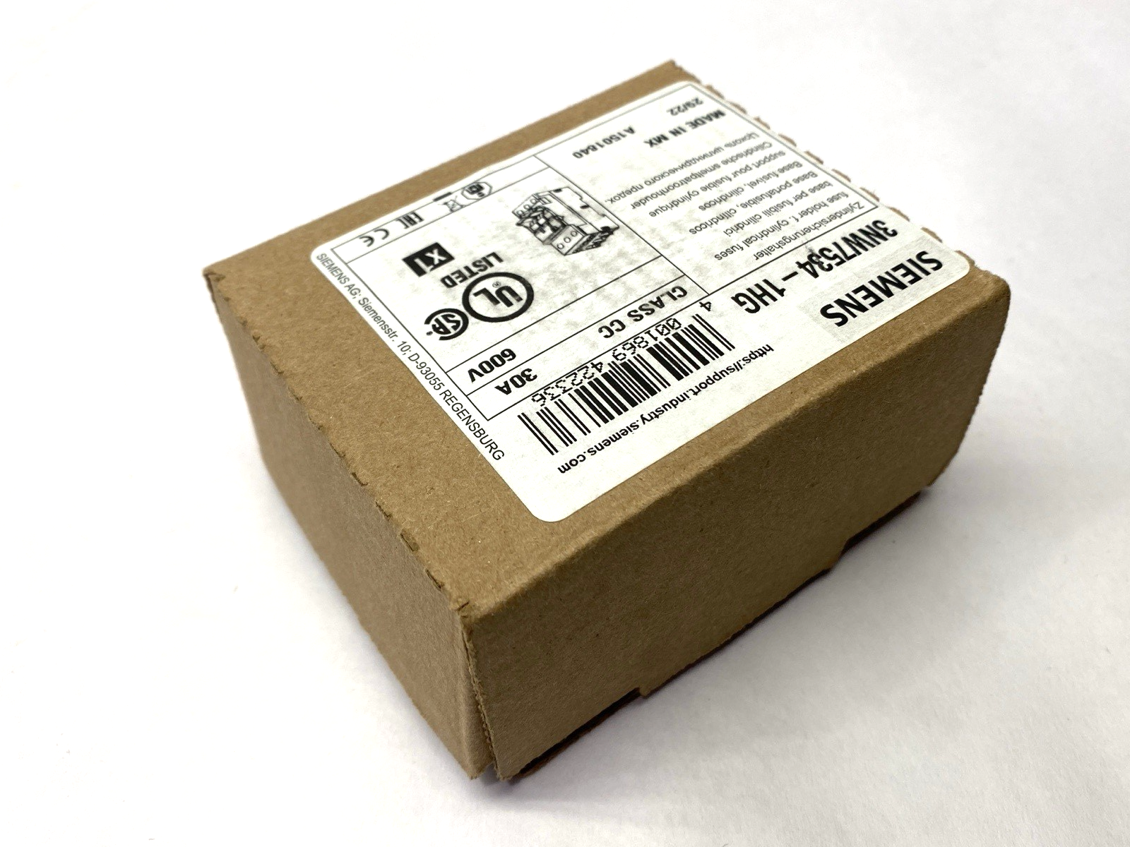 Siemens 3NW7534-1HG Fuse Holder 3-Pole Class CC 600V 30A - Maverick Industrial Sales