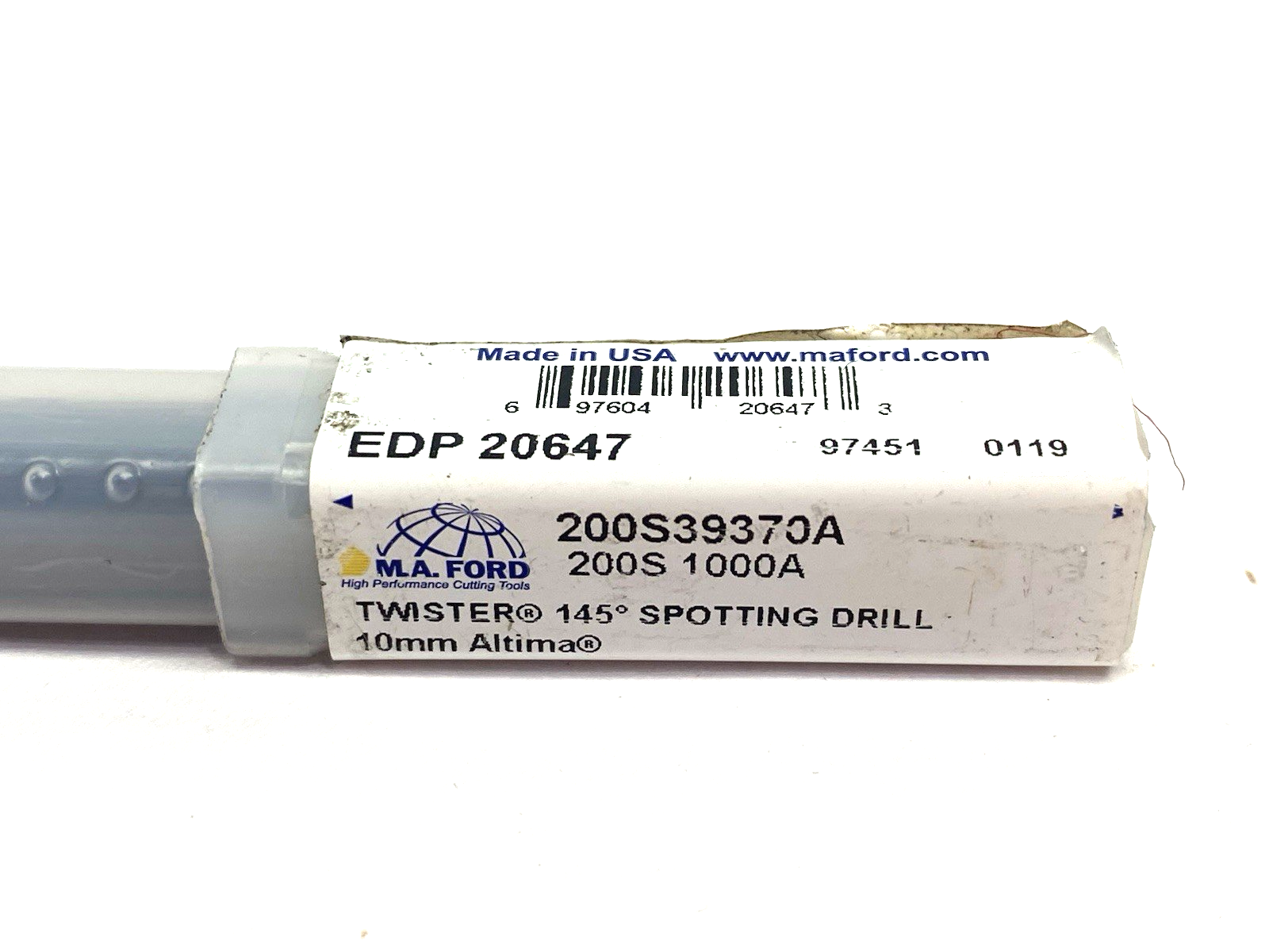 200S39370A | M.A. Ford Twister® 145° Spotting Drill 10mmx25x70 ALtima® EDP: 20647 - New – Open box - Maverick Industrial Sales