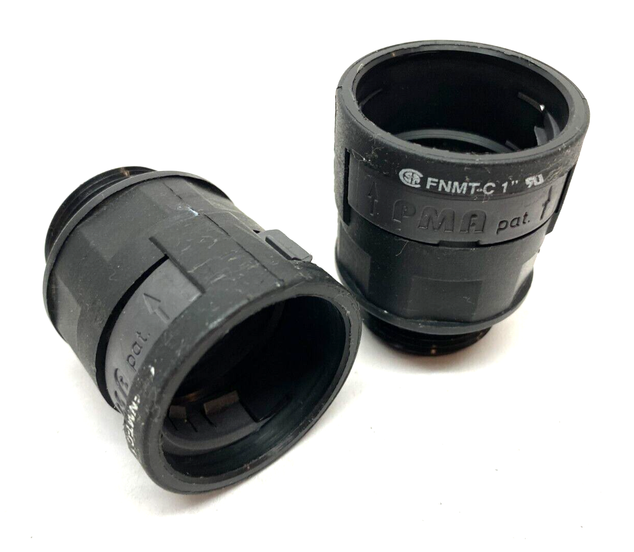 PMA Flex FNMT-C 1" Straight Plastic Conduit Fitting Black 1" LOT OF 2 - Maverick Industrial Sales