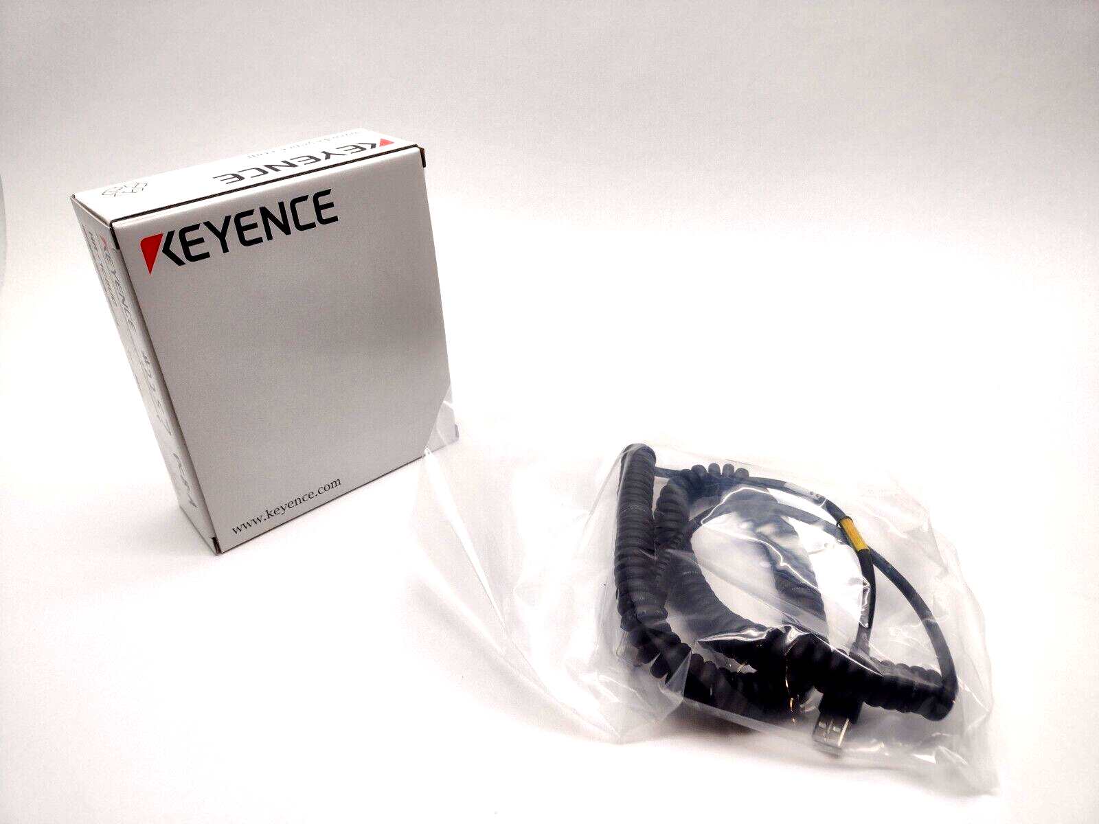 Keyence HR-1C5UC Communication Cable for HR-100 Series, USB, Curl Type, 5 m - Maverick Industrial Sales