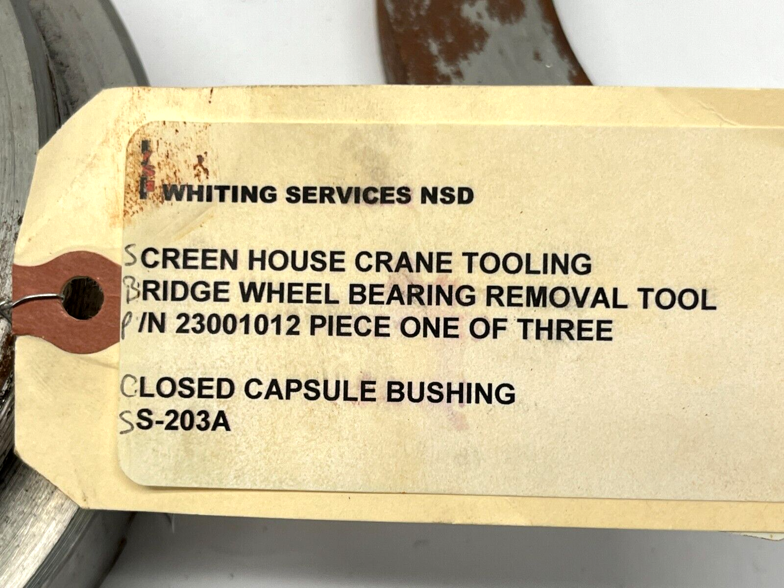 Crane Tooling 23001012 Bridge Wheel Bearing Removal Tool PIECES ONE AND TWO - Maverick Industrial Sales