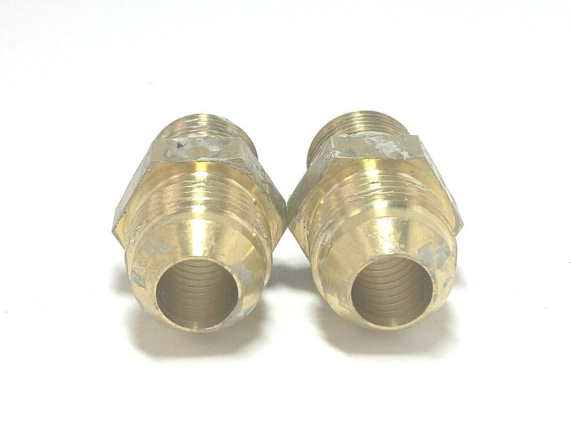 Parker 6-6 FTX-B Brass Fitting Adapter 3/8" Tube x 3/8" NPT LOT OF 2 - Maverick Industrial Sales