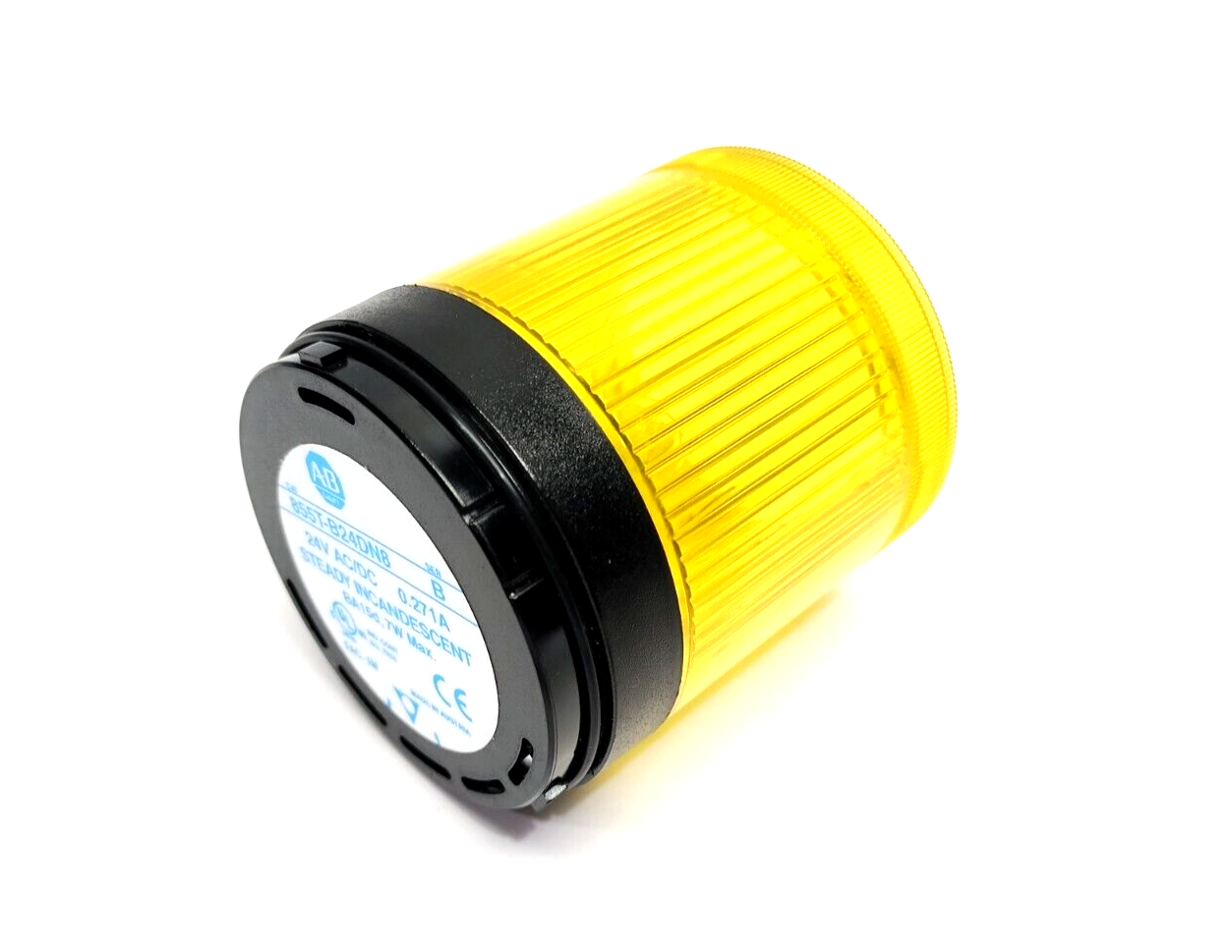 Allen Bradley 855T-B24DN8 Ser. B 70mm Stack Light Module, Yellow, 24V AC/DC - Used - Maverick Industrial Sales