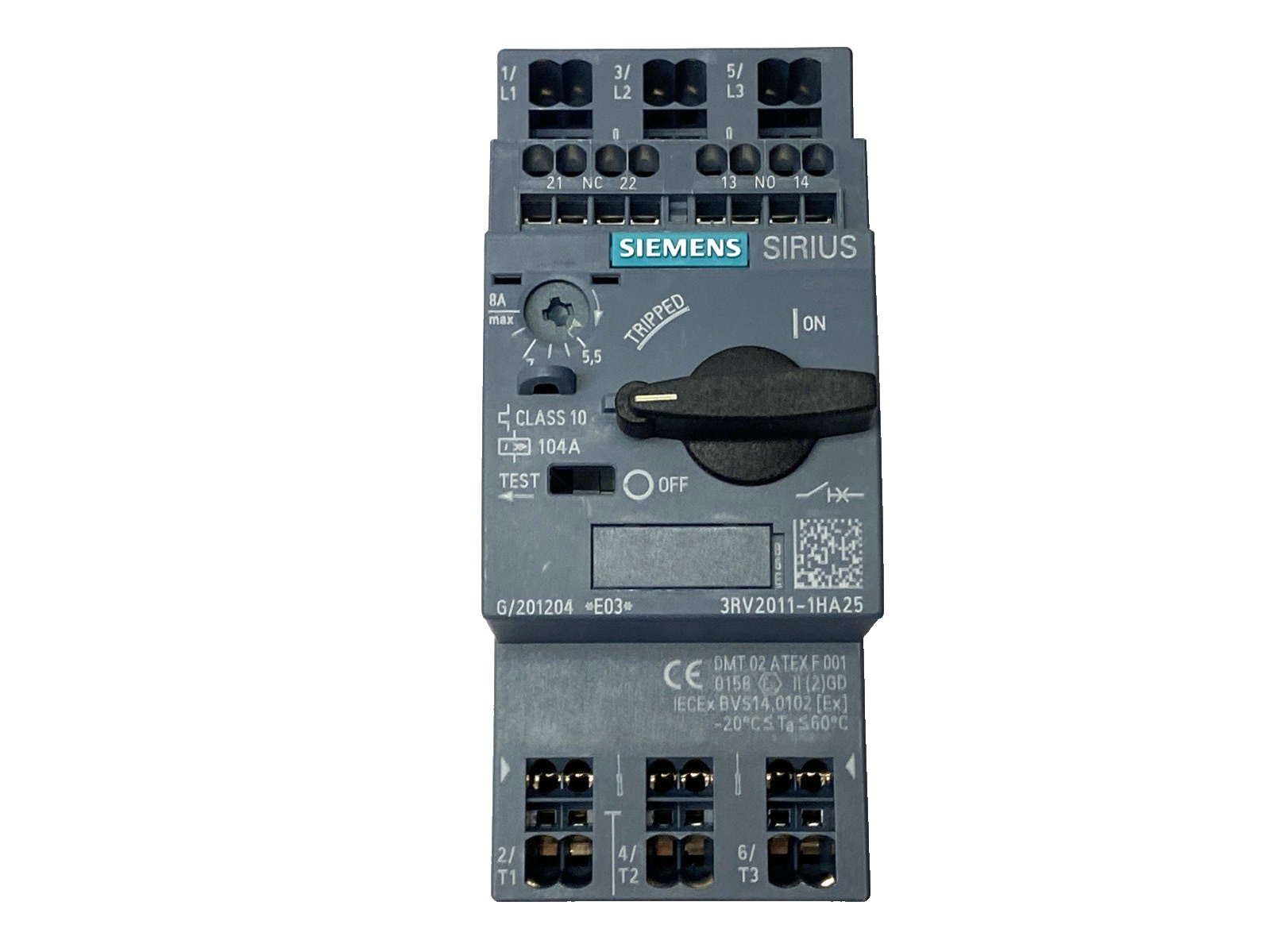 Siemens 3RV2011-1HA25 SIRIUS Motor Protector Circuit Breaker 690V 5,5-8,0A - Maverick Industrial Sales
