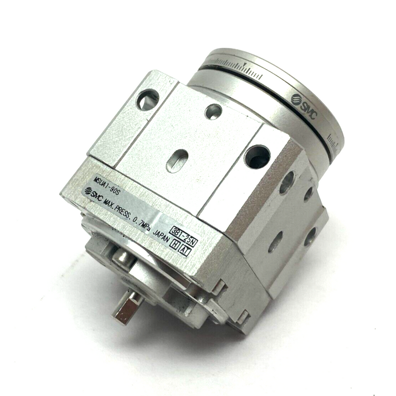 SMC MSUA1-90S Rotary Actuator Table Cylinder Single Vane 90 Degree Rotation - Maverick Industrial Sales