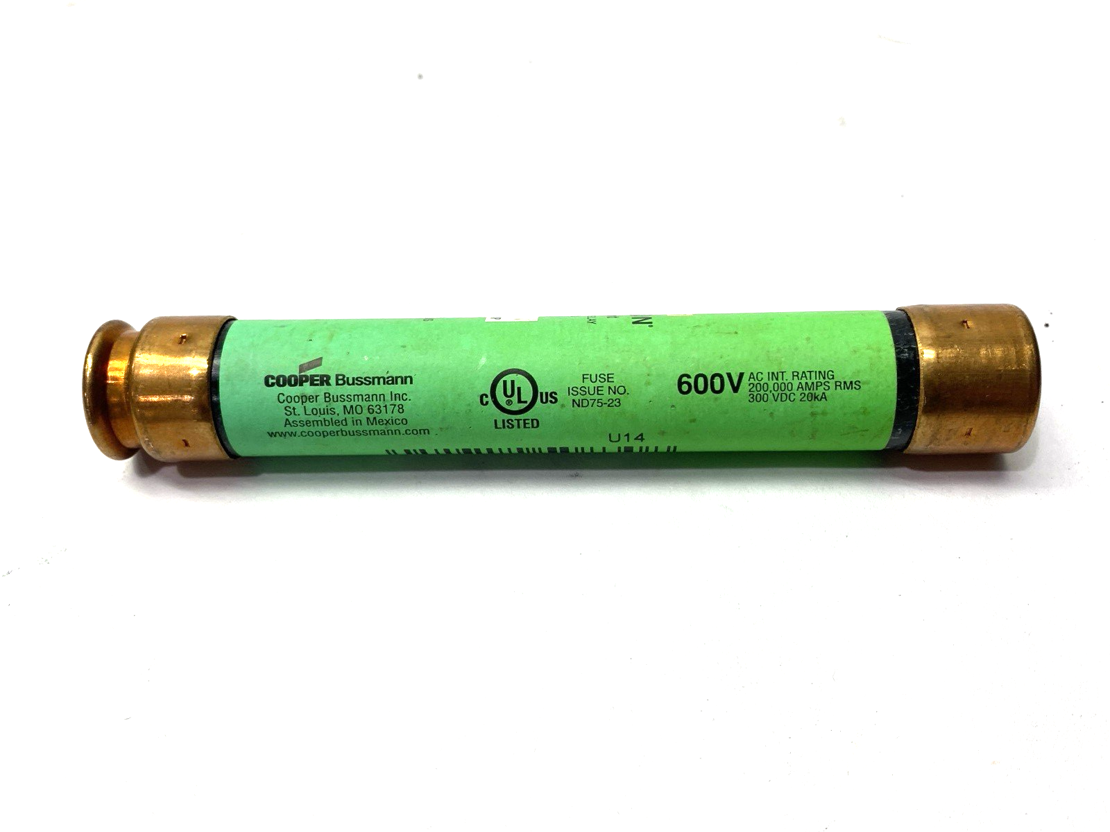 Cooper Bussmann Fusetron FRS-R-15 Time-Delay Fuse Class RK5 600V 15A SHELFWARE - Maverick Industrial Sales