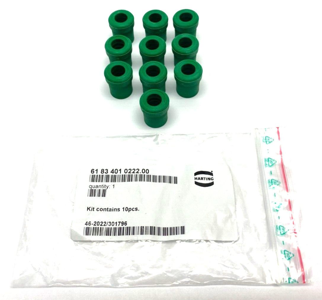 Harting 6183401022200 Cable Seal Insert 9-13mm For Y-Distributor GREEN PKG OF 10 - Maverick Industrial Sales