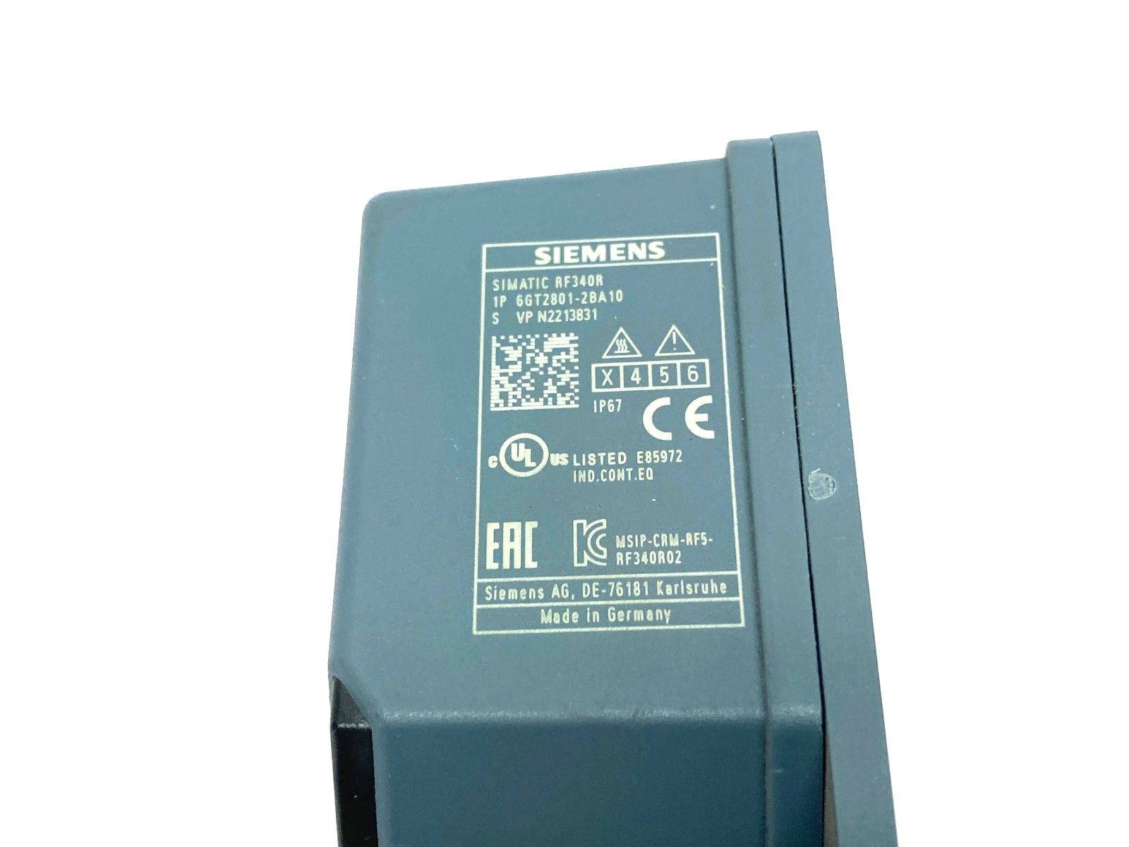Siemens 6GT2801-2BA10 SIMATIC RF340R RF Reader Head 75mm x 75mm - Maverick Industrial Sales