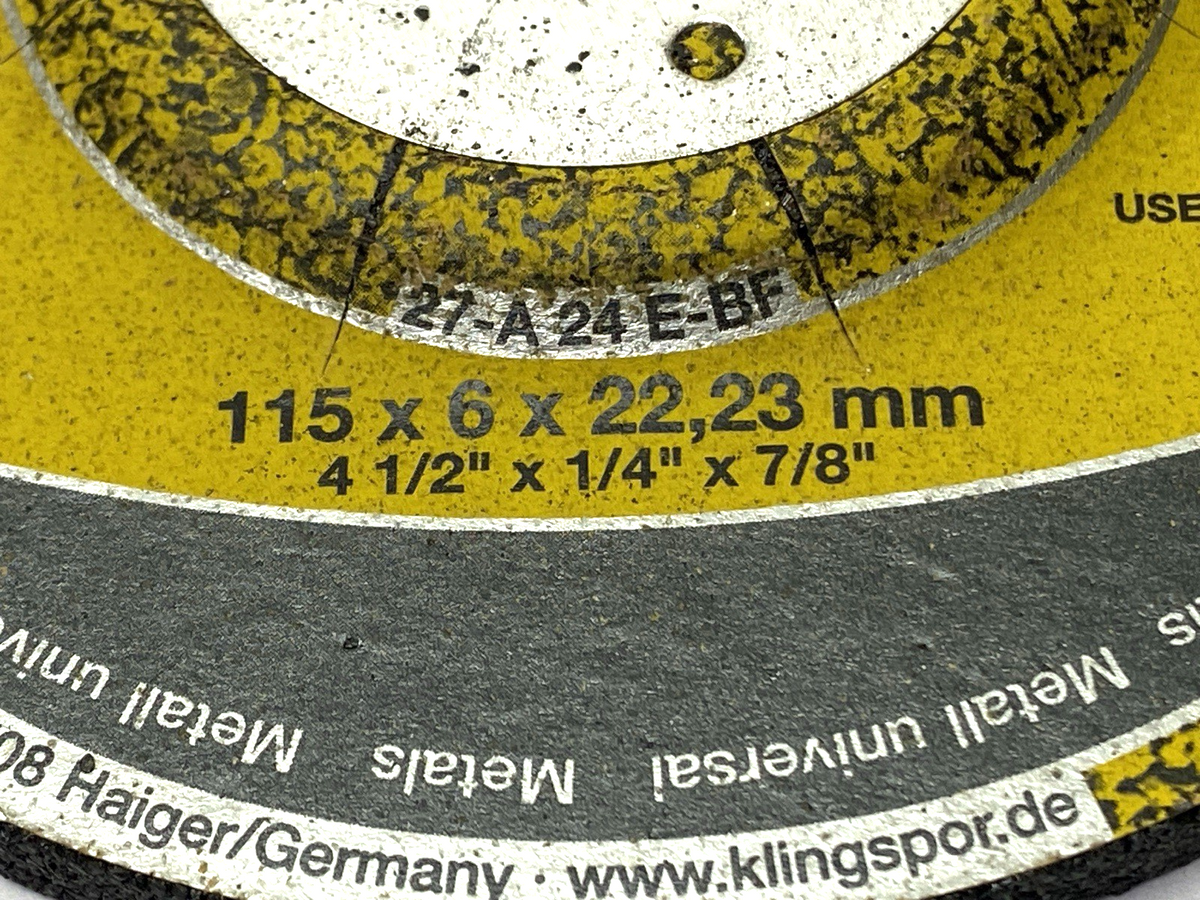 Kroneflex 188465 Metal Grinding Disc 115mm x 6mm x 22.23mm, 13300rpm, A 24 Extra - Maverick Industrial Sales