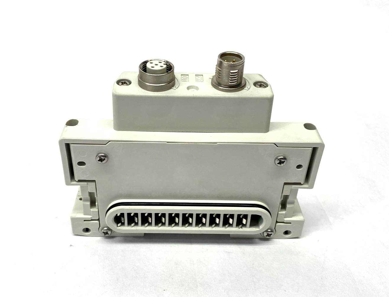 SMC EX600-ED2 Serial Interface Unit End Plate M12 5-Pin Male & Female, D-Side - Maverick Industrial Sales
