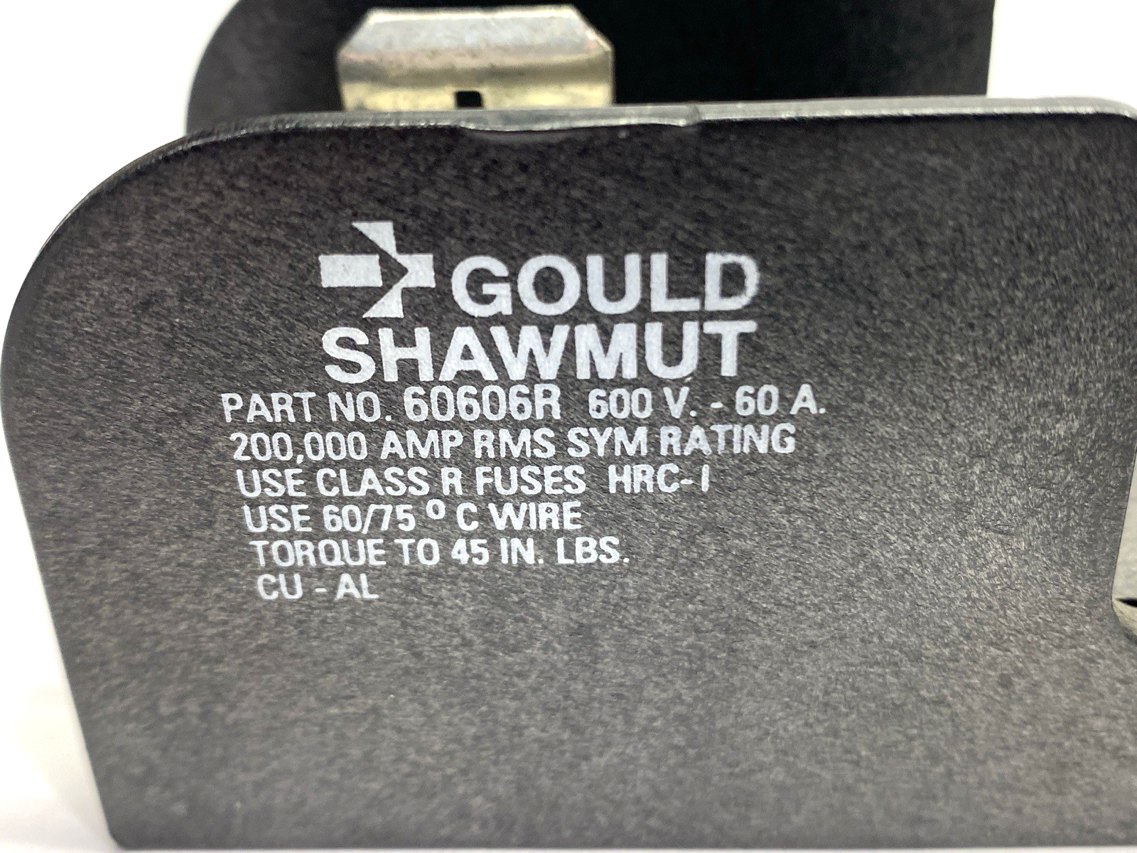 Gould Shawmut 60606R Fuse Holder Class R 600V 60A - Used - Maverick Industrial Sales