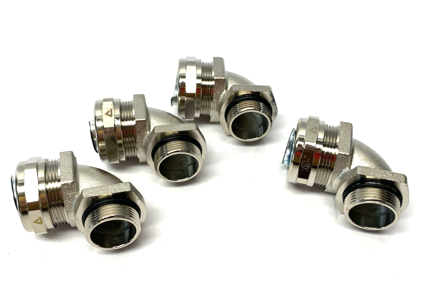 7129251IT | Anamet 90° Nickel-Plated Brass Fitting 3/4" M25x1.5 LOT OF 4 - New – Open box - Maverick Industrial Sales