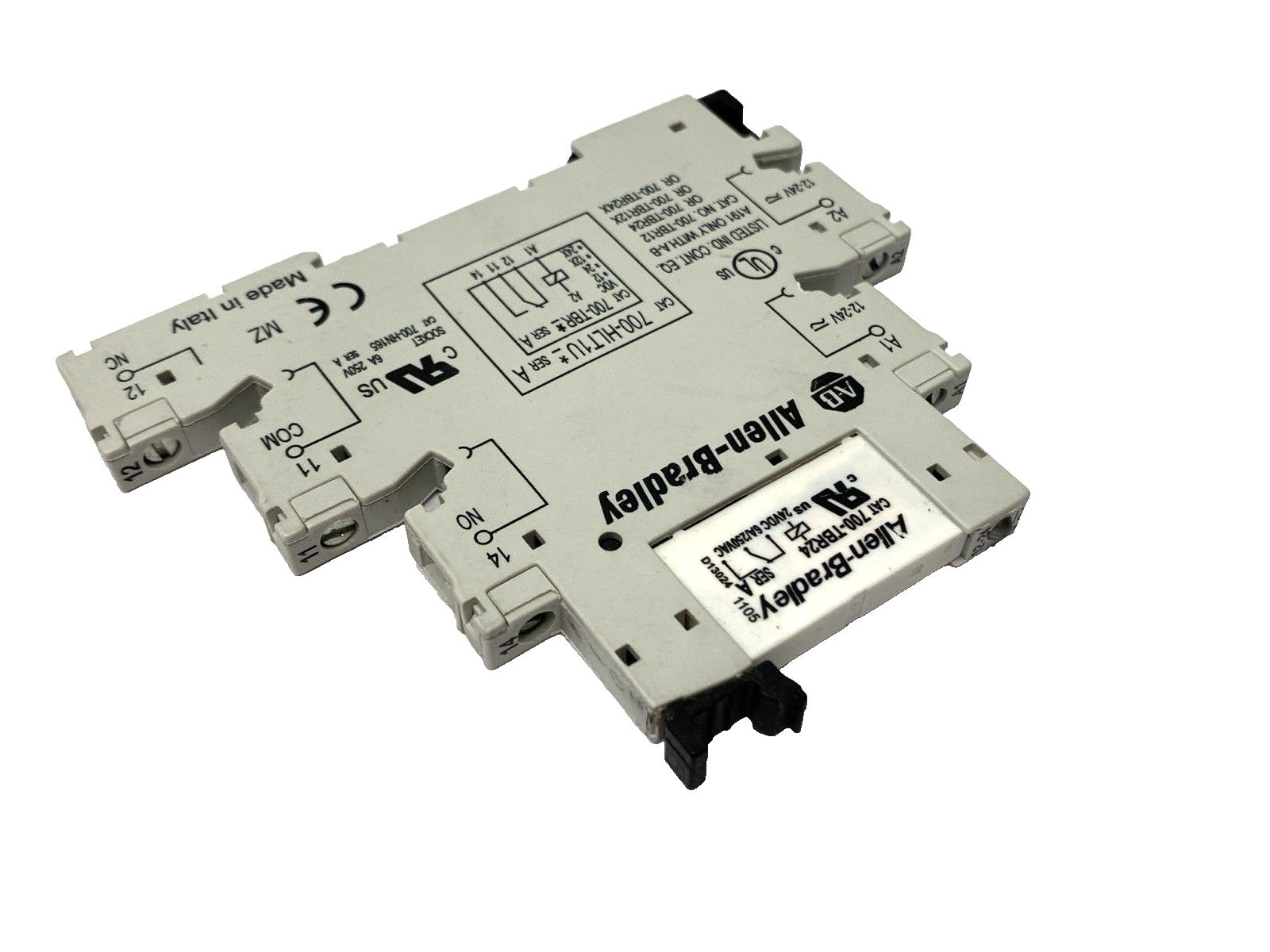 700-HLT1U24 | Allen Bradley Ser. A Terminal Block Relay w/ 700-TBR24 Ser. A Relay - Used - Maverick Industrial Sales