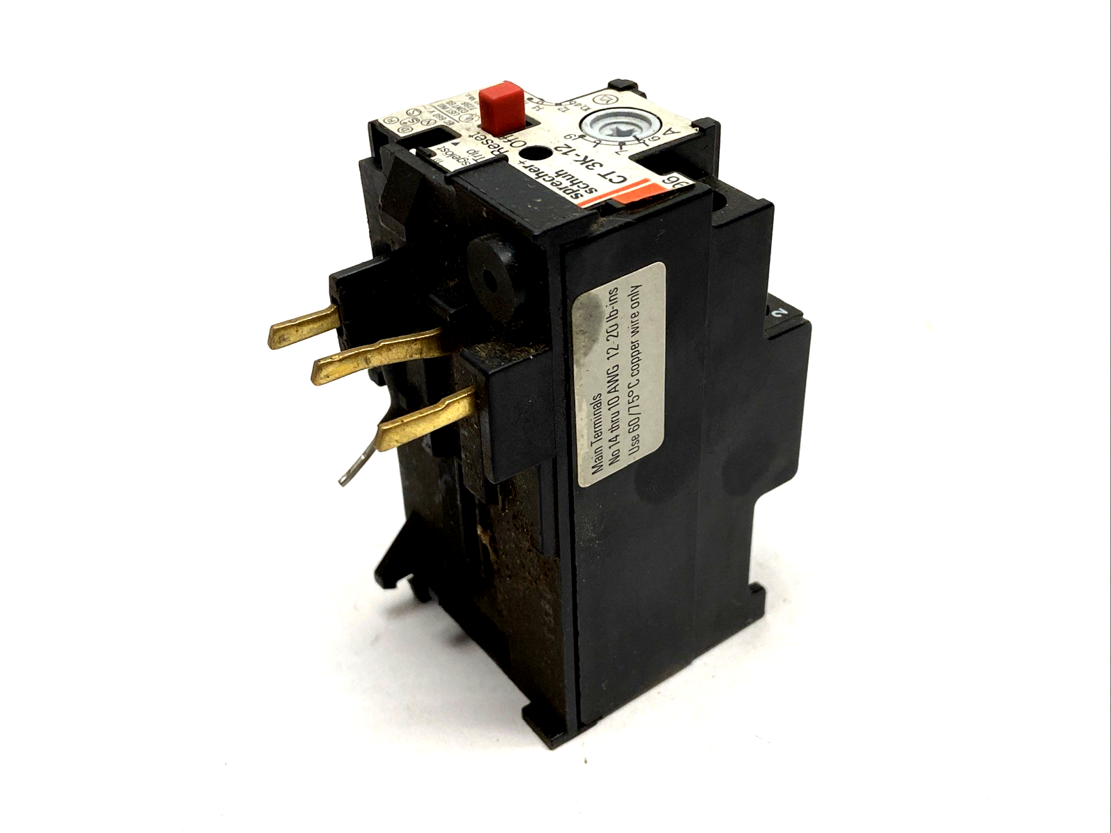 Sprecher+Schuh CT 3K-12 Overload Relay 1.8-2.7A - Maverick Industrial Sales