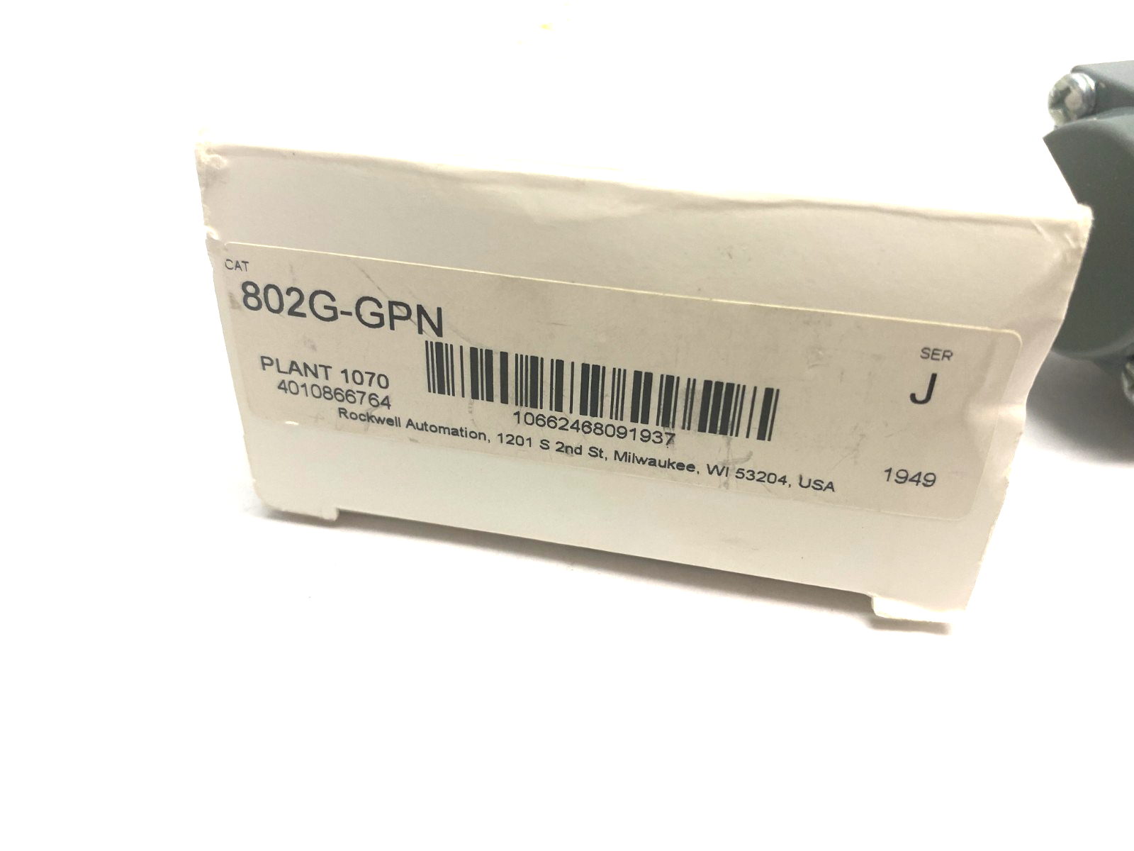 Allen Bradley 802G-GPN Ser. J Gravity Return Limit Switch NEMA Type 1 1 NO, 1 NC - Maverick Industrial Sales