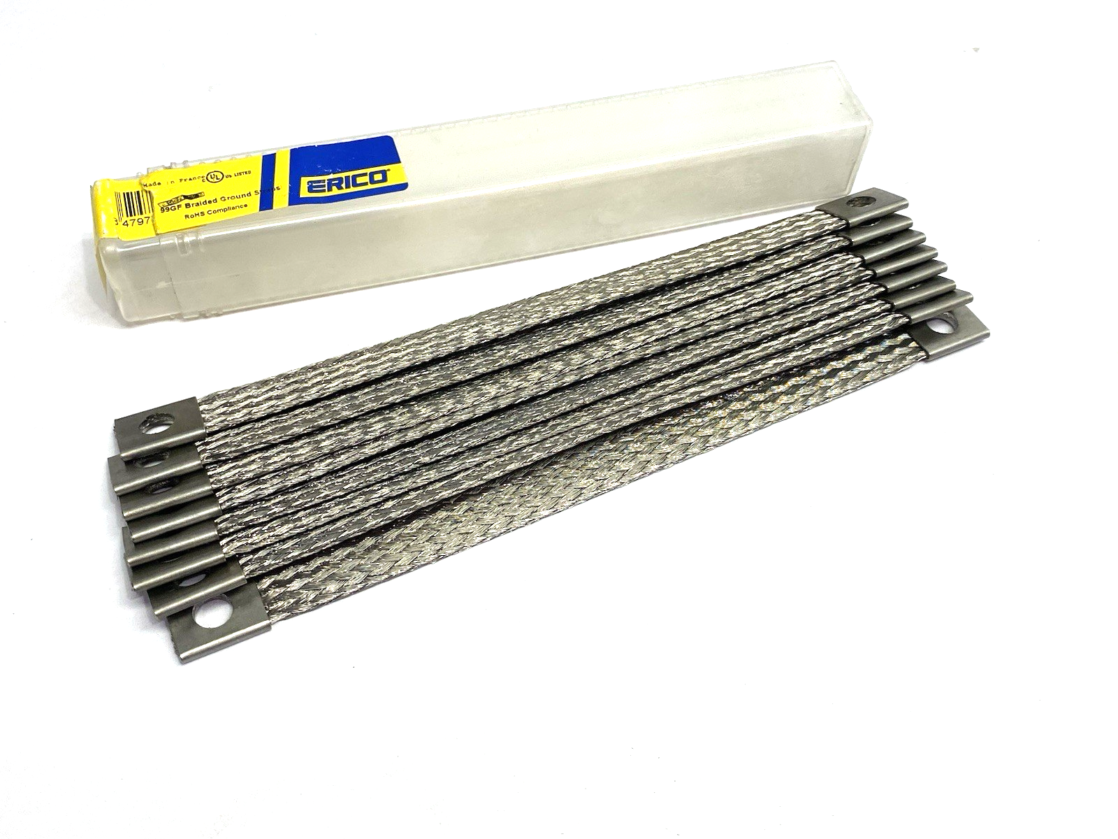 554278 | nVent Erico ERIFLEX Braided Grounding Straps PKG OF 7 - New – Open box - Maverick Industrial Sales