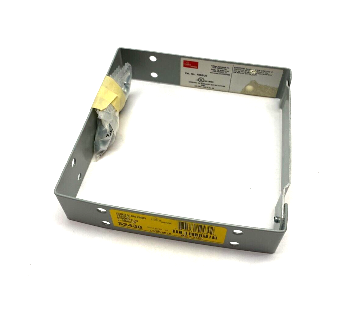 F66GUC | Hoffman U-Connector Joining Bracket 6" x 6" x 1.38" Depth Gray Steel - New – Open box - Maverick Industrial Sales