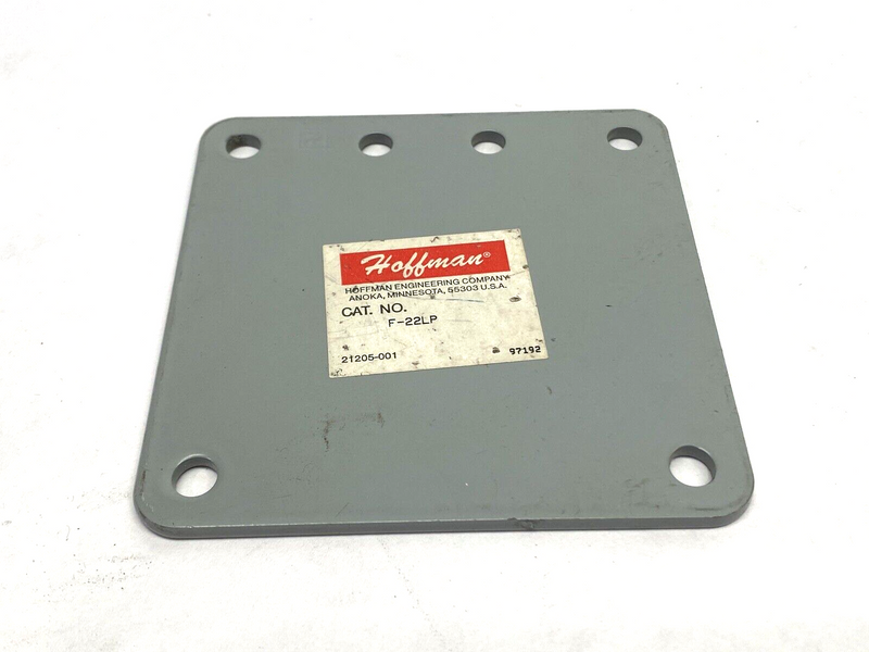 Hoffman F22LP nVent Lay-In Closure Plate, 2.50 x 2.50", Gray Steel MISSING KIT - Maverick Industrial Sales