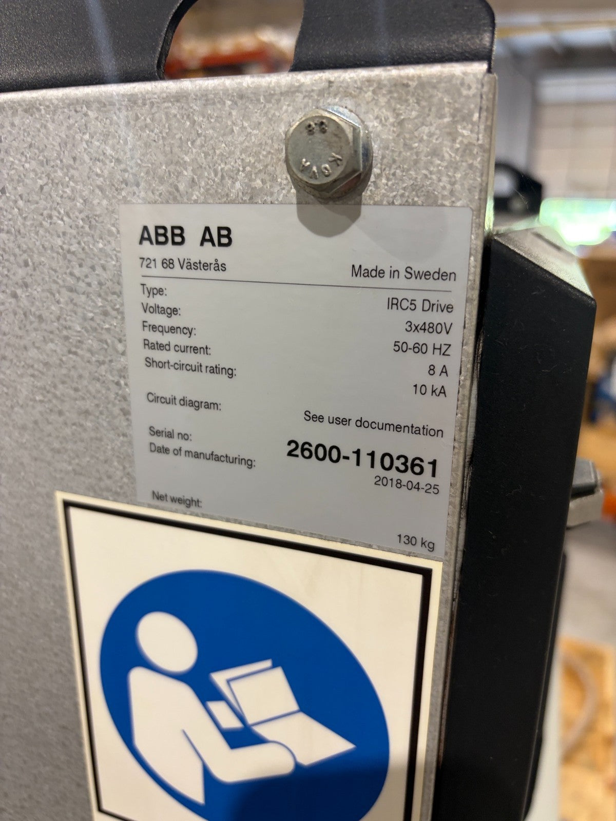 ABB IRB 2600 Robot w/ IRC5 Controller & Cables - Lot of 2 - No Teach Pendant - Maverick Industrial Sales
