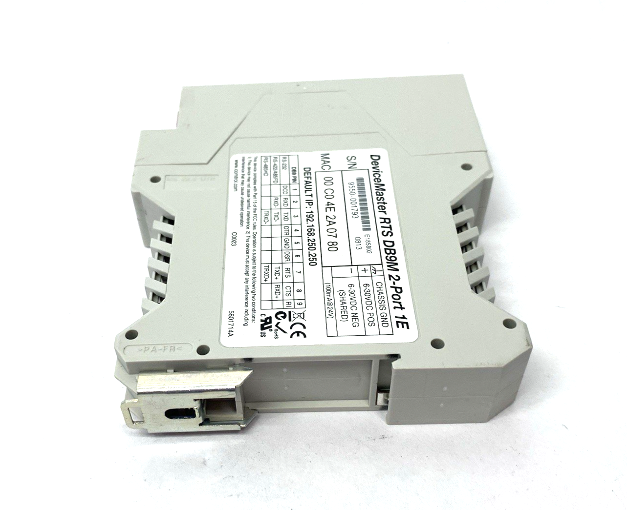 Comtrol DeviceMaster RTS DB9M 2-Port 1E Serial Device Module - Maverick Industrial Sales