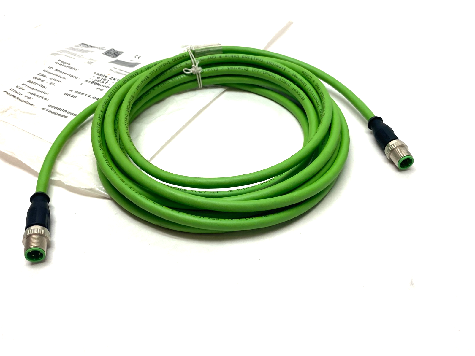 Beckhoff ZK1090-6161-0050 Double Ended EtherCAT Cable M12 M to M 4-Pin 053371 - Maverick Industrial Sales