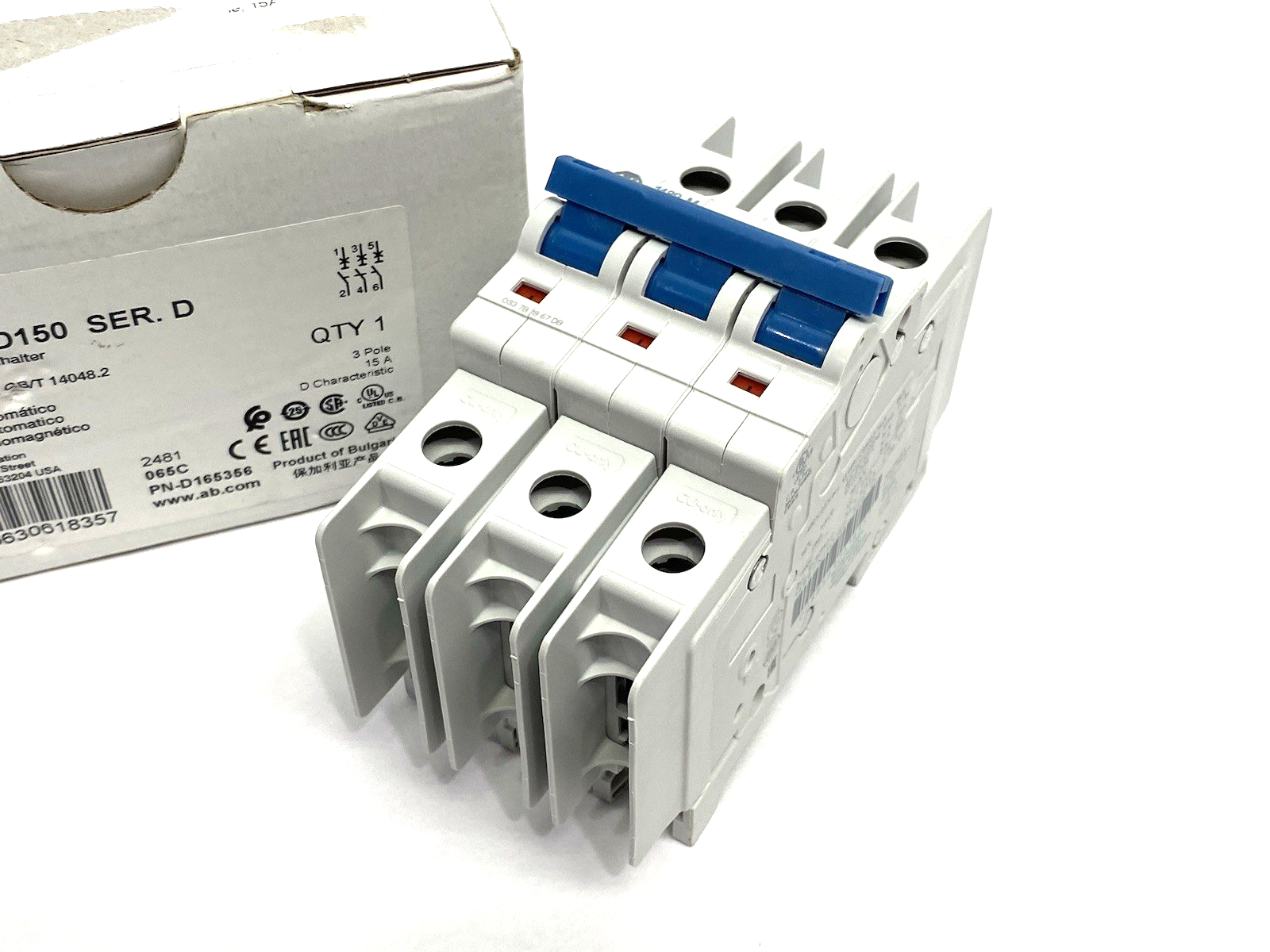 1489-M3D150 | Allen Bradley Ser. D Circuit Breaker 3-Pole 15A - New Other - Maverick Industrial Sales