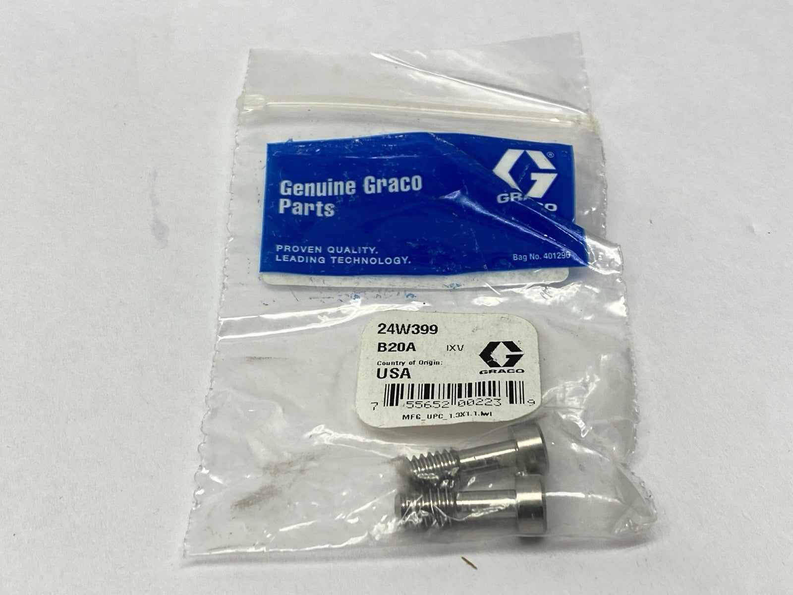 Graco 24W399 Modified Screw 1/4-20 2-Pack LOT OF 5 - Maverick Industrial Sales
