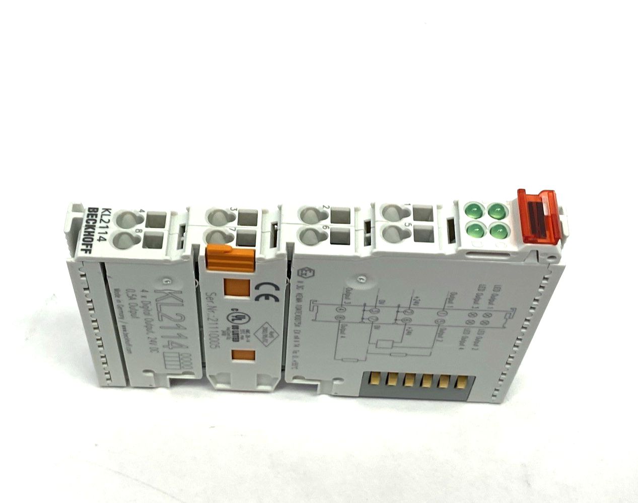 Beckhoff KL2114 4-Channel Digital Output Bus Terminal, 24VDC 0.5A - Maverick Industrial Sales