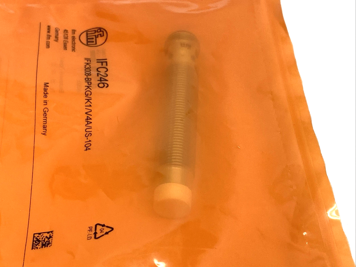 IFC246 | ifm Inductive Proximity Sensor M12 3-Pin IFK3008-BPKG/K1/V4A/US-104 - New - Maverick Industrial Sales