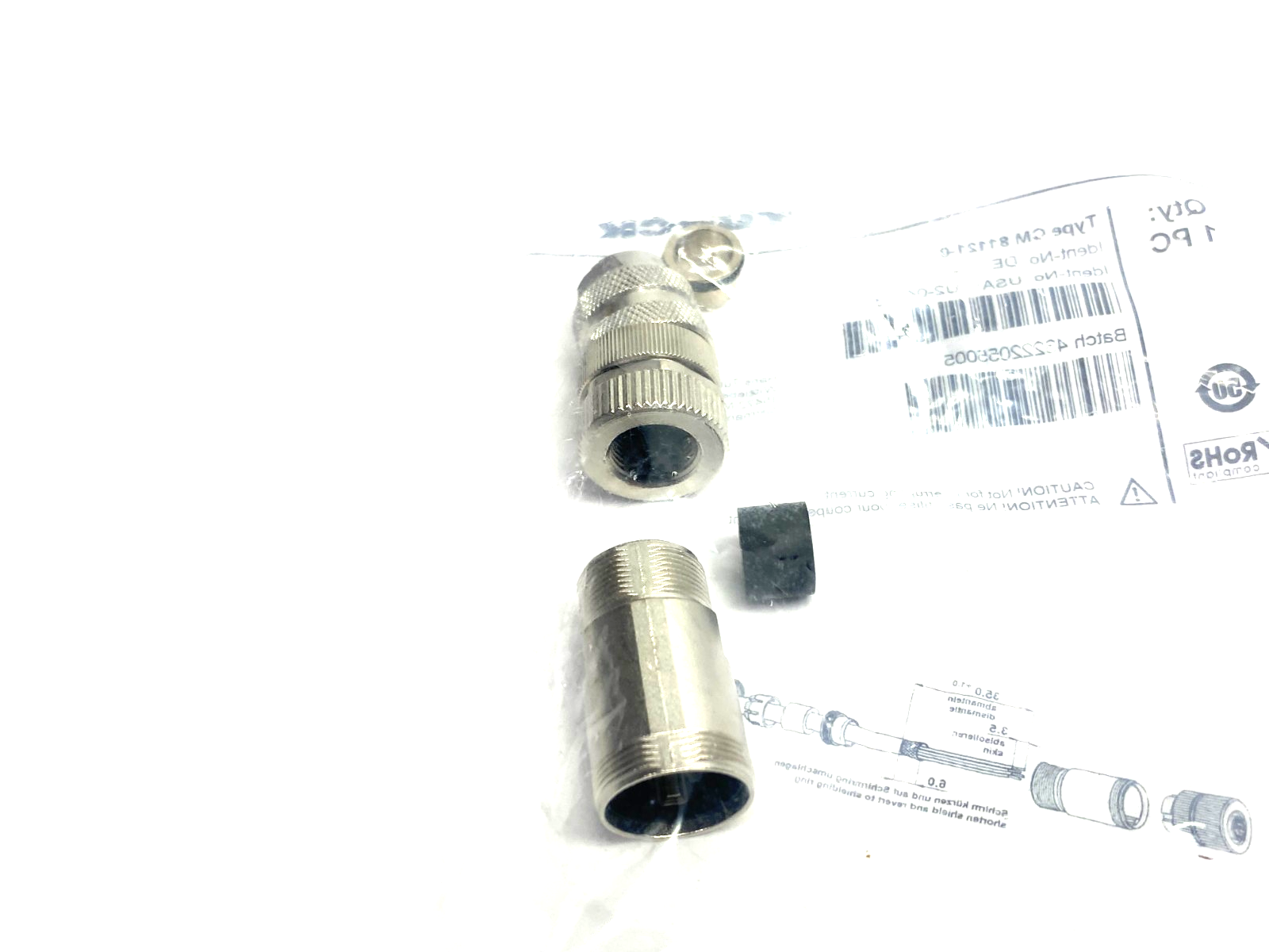 CM 81121-0 | Turck Straight Field Wireable Connector M12 12-Pin U2-04983 - New - Maverick Industrial Sales