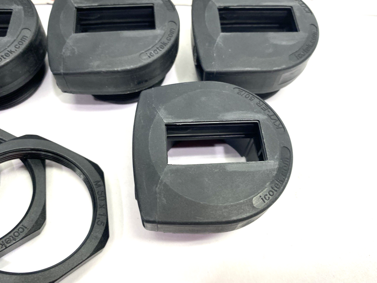 Icotek 45454 Black Round KVT-ER 50 Split Cable Gland for 2-Cables 5-PACK - Maverick Industrial Sales