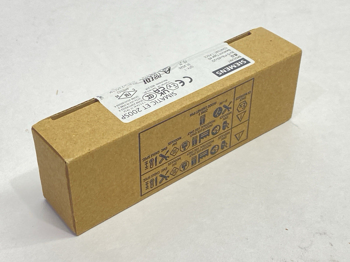 6ES7 193-6BP00-0DA0 | Siemens SIMATIC ET 200SP Base Unit Type A0 24VDC - New - Maverick Industrial Sales