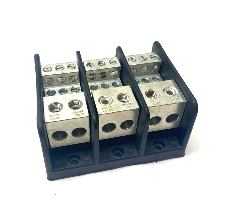 Ilsco PDB-26-2/0-3 Power Distribution Block 3-Pole 600V 350A AL9CU - Maverick Industrial Sales