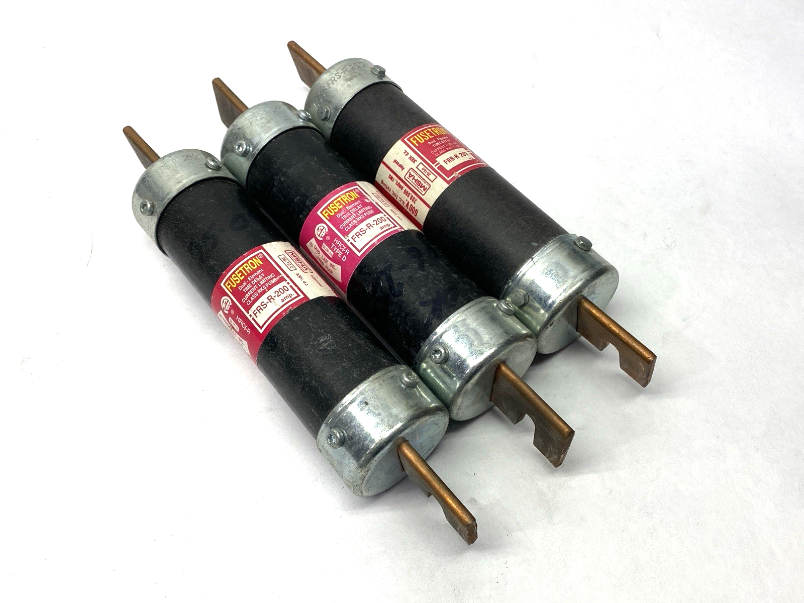 Fusetron FRS-R-200 Dual-Element Time-Delay Fuse Class RK5 600VAC 200A