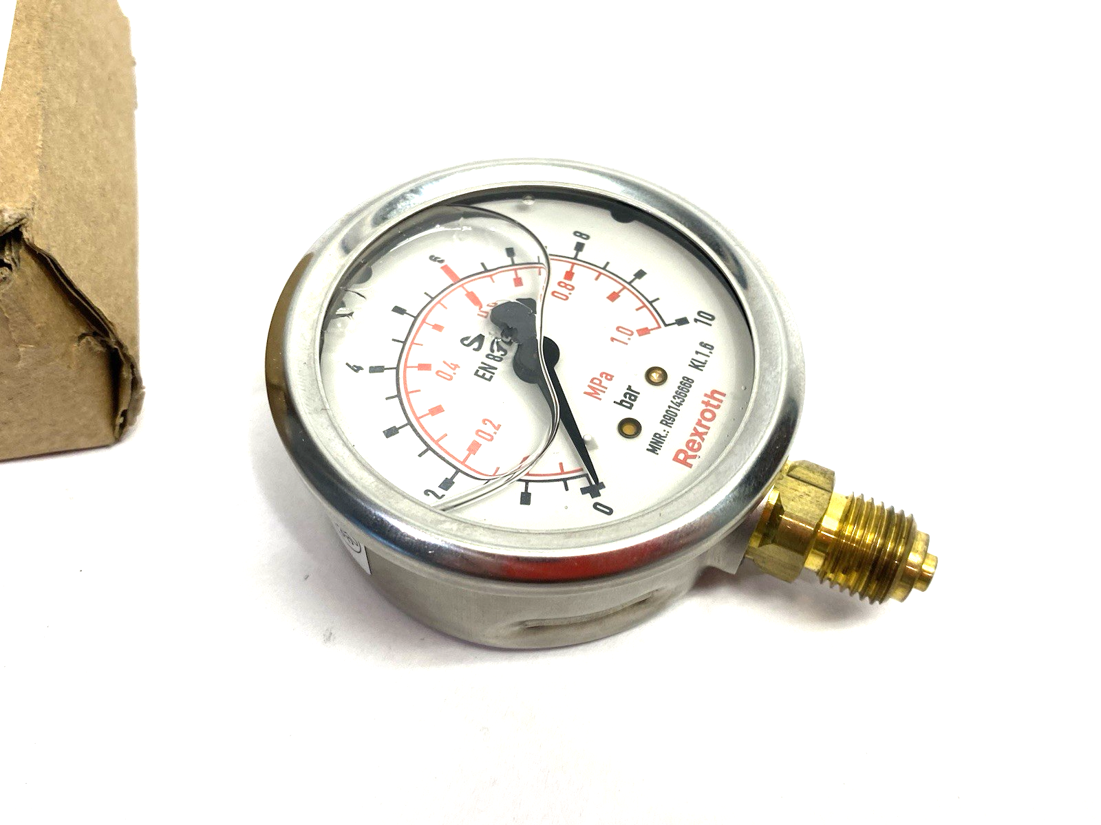 R901436668 | Bosch Rexroth Manometer Pressure Gauge ABZMM 63- 10BAR/MPA-U/V006G - New – Open box - Maverick Industrial Sales