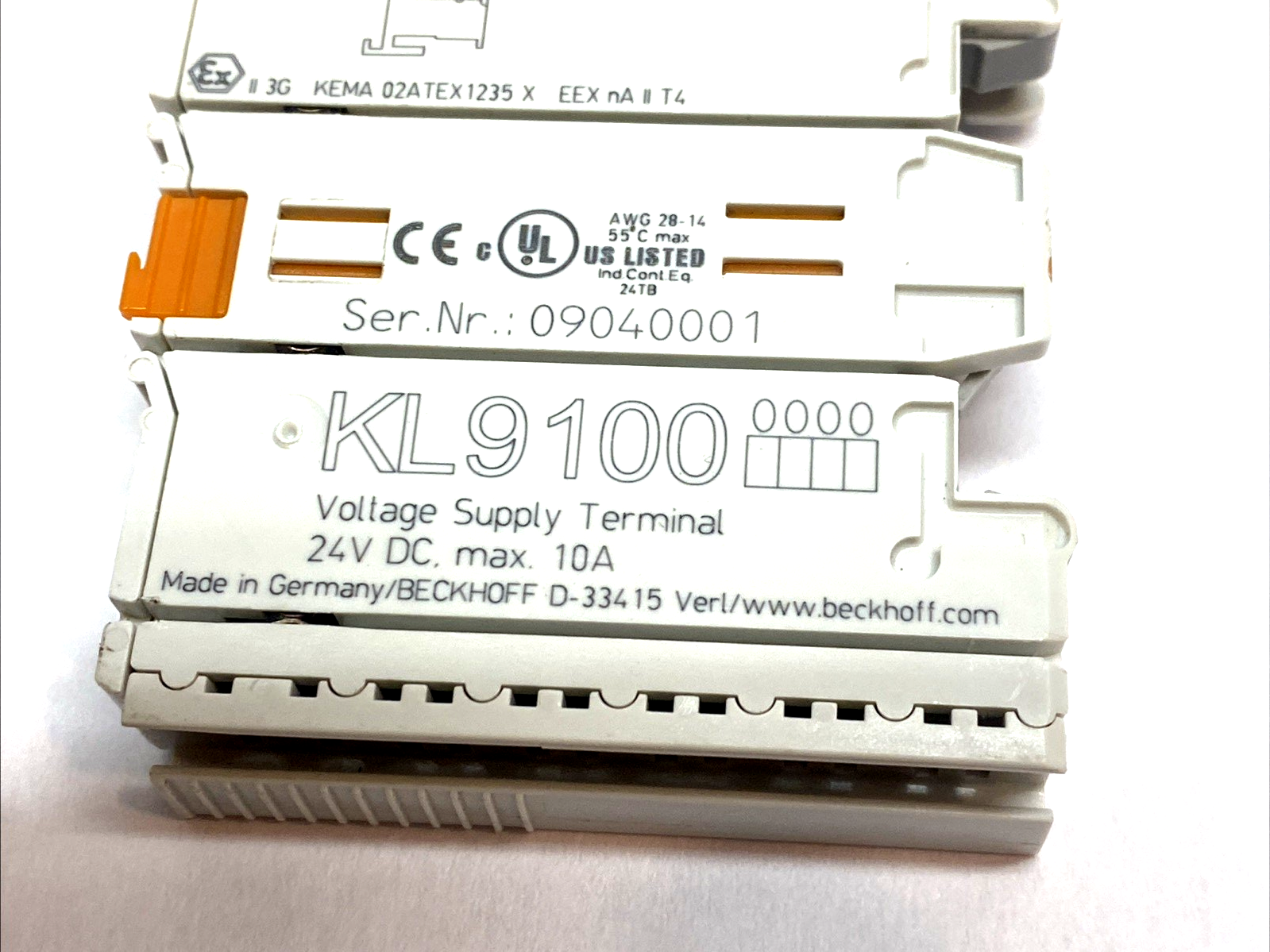 KL9100 | Beckhoff Supply Terminal 24VDC 10A LOT OF 2 - Used - Maverick Industrial Sales