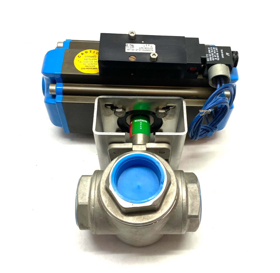 Marwin UT Series Pneumatic Ball Valve Actuator Assembly, 1-1/2", 3-Way - Maverick Industrial Sales