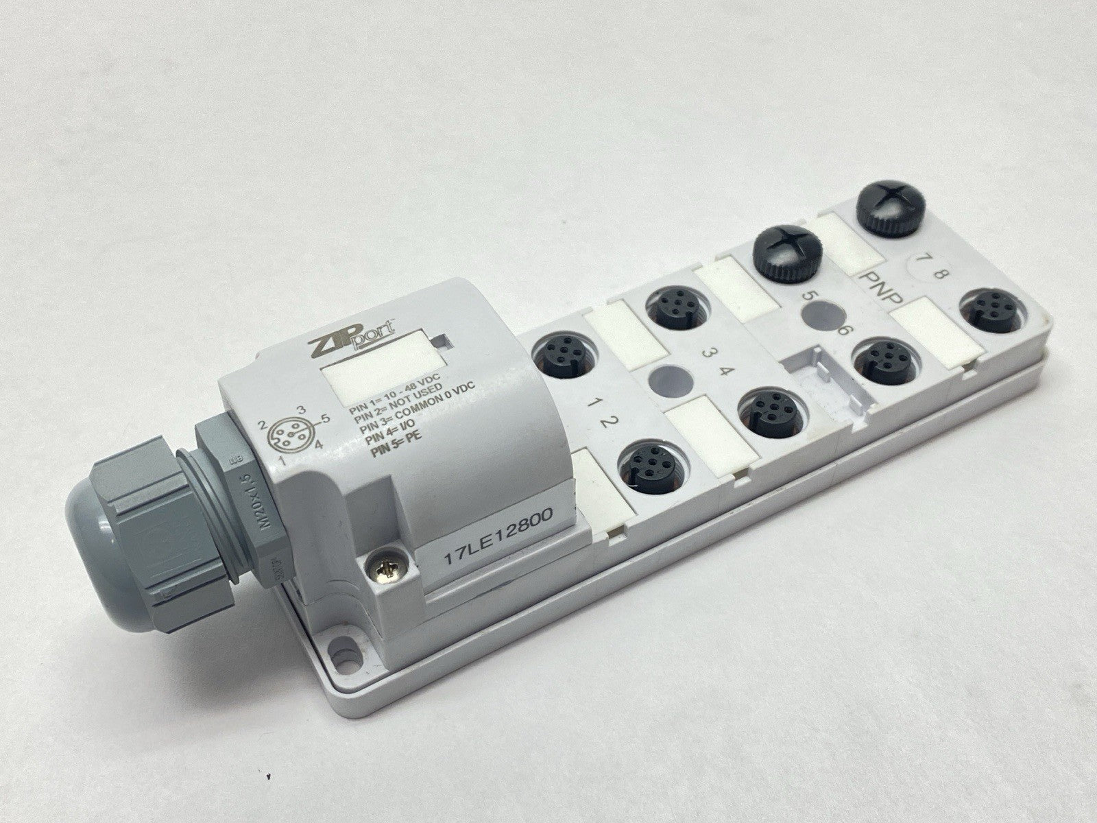 ZP-JBH84-2P-FW | Automation Direct ZIPport Junction Block 8-Port M12 5-Pin 3A 48V - New – Open box - Maverick Industrial Sales