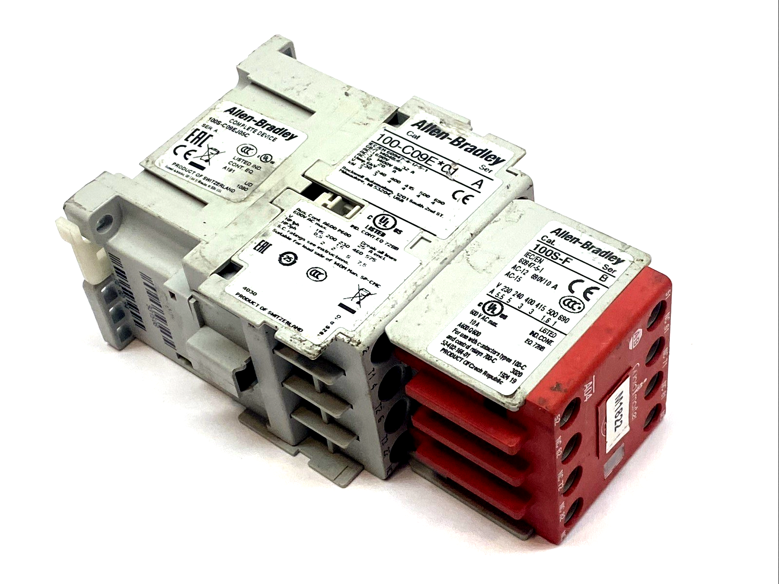 Allen Bradley 100S-C09EJ05C Safety Contactor 9A 3P 24VDC Coil 0NO 5NC Aux SER. A - Maverick Industrial Sales